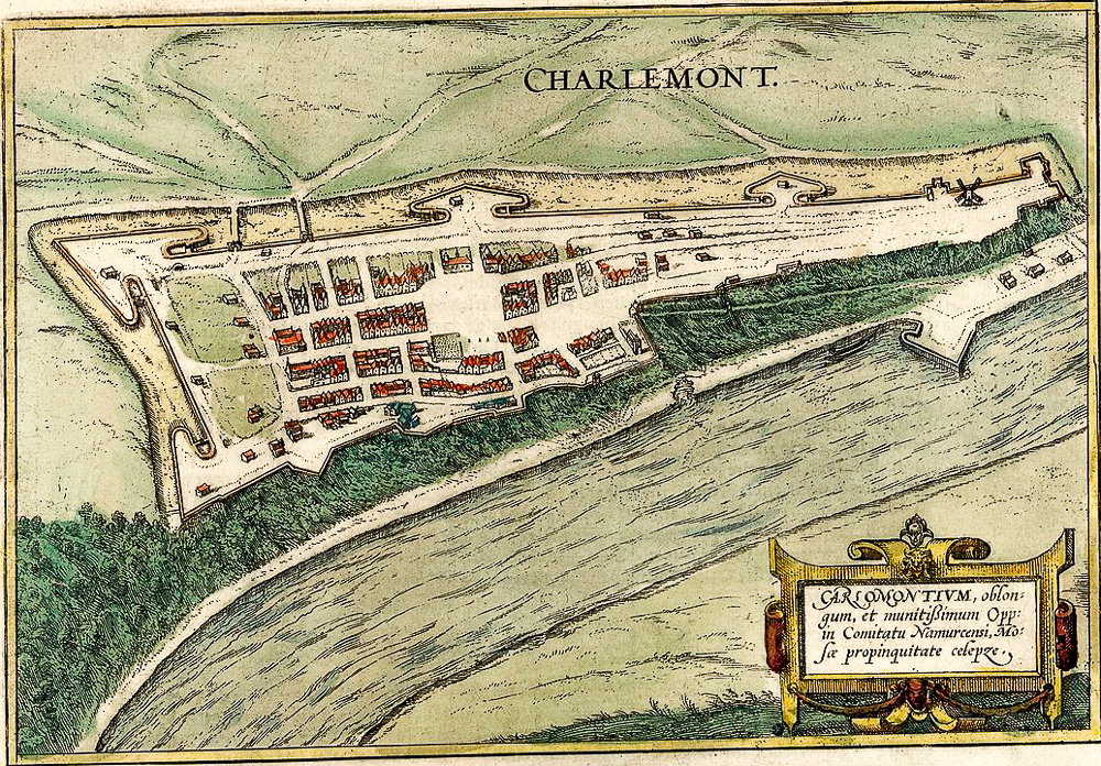 Plattegrond van de Citadel van Givet uit 1645 