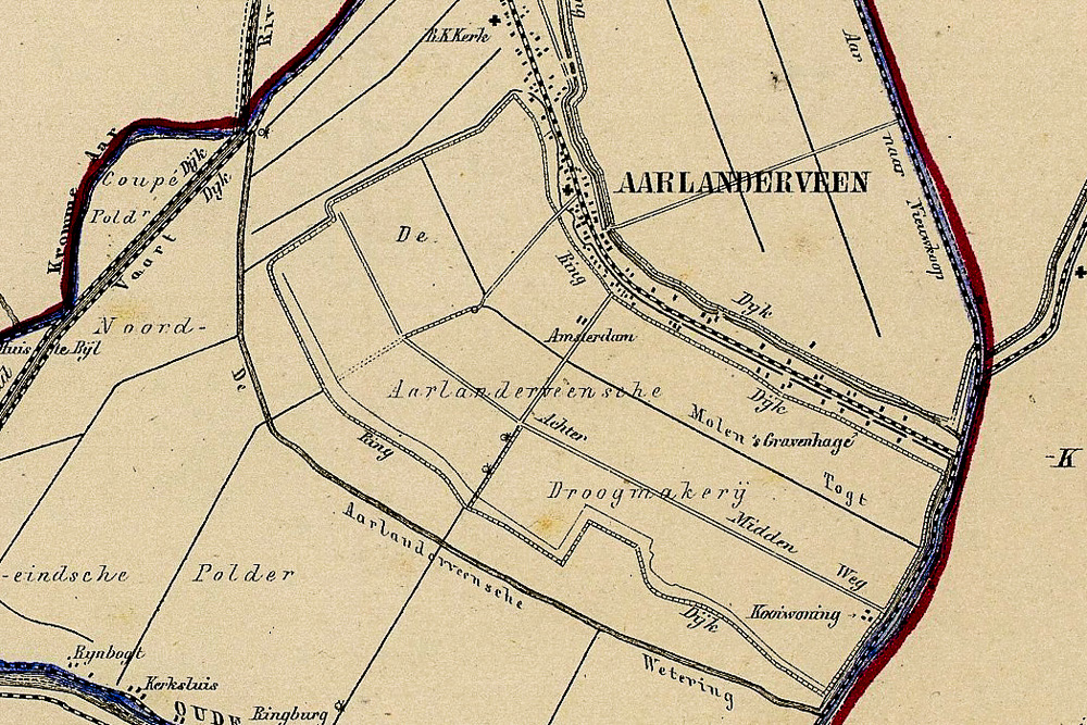 Kadastrale kaart Aarlanderveen 1865